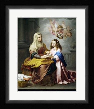 Framed Saint Anne and the Virgin Print