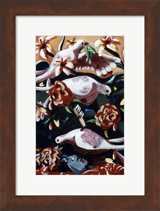 Framed Untitled (Birds and Flowers) Print