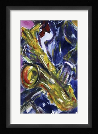 Framed Sax Essence Print