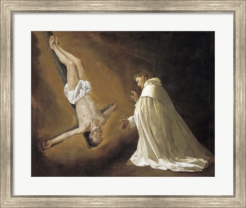 Framed Saint Peter Apostle Appears to Saint Peter Nolasco Print