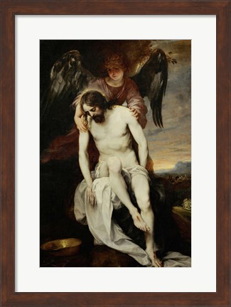 Framed Dead Christ Supported by an Angel Print