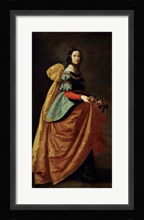 Framed Saint Casilda, 1640 Print