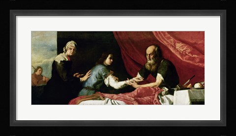 Framed Isaac and Jacob, 1637 Print
