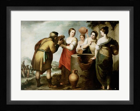 Framed Rebekah and Eliezer Print