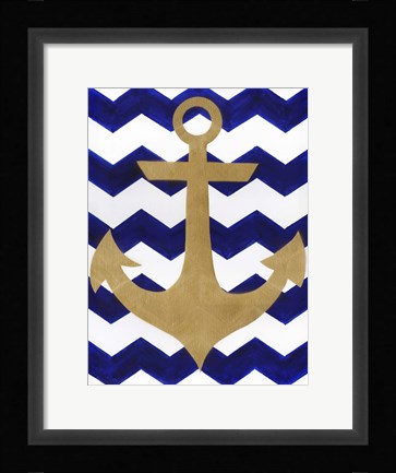 Framed Chevron Anchor Print