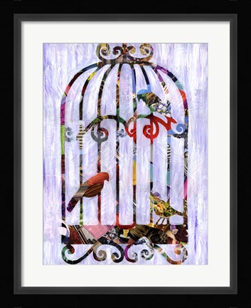 Framed Bird Cage Print