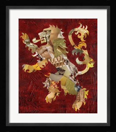 Framed Lion Crest Print