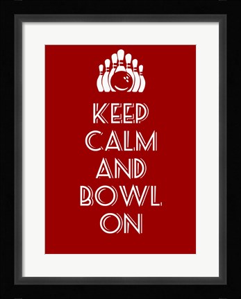 Framed Keep Calm and Bowl On Print
