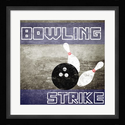 Framed Bowling Strike Print