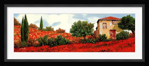 Framed I Papaveri Sulle Colline Print