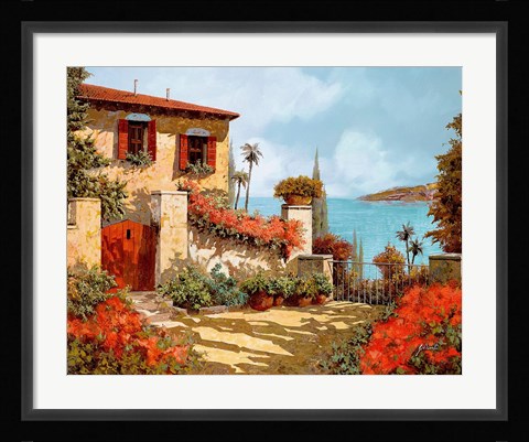 Framed Il Giardino Rosso Print