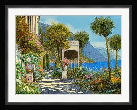 Framed Passeggiata al Lago Print