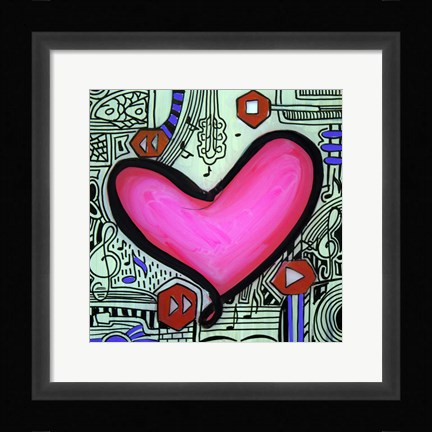 Framed Heart 1 Print