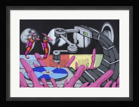 Framed Attracted To The Sound Print