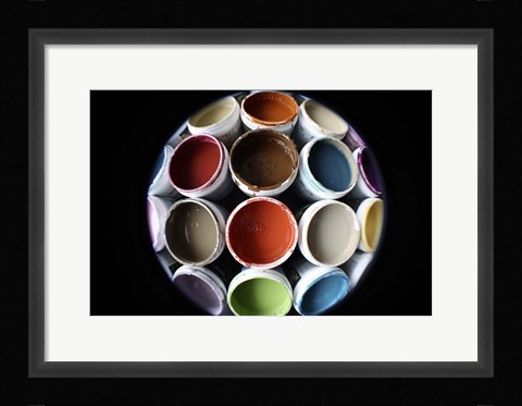 Framed Color Cups &amp; Tape 51 Print