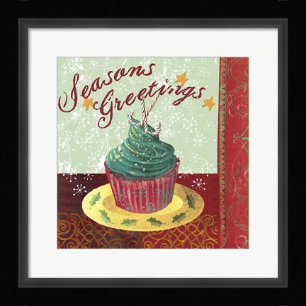 Framed Cupcake Holidays IV Print