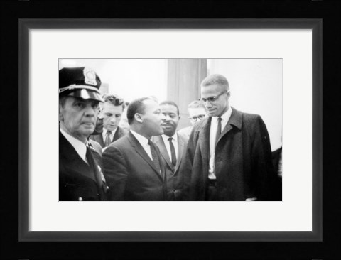 Framed Martin Luther King and Malcolm X Print