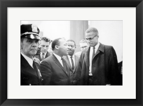 Framed Martin Luther King and Malcolm X Print