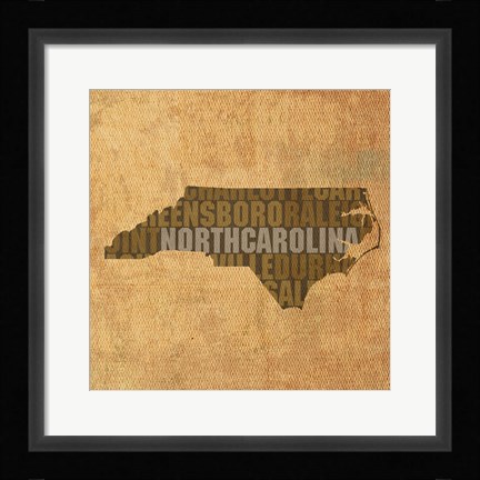 Framed North Carolina State Words Print