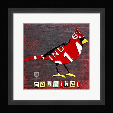 Framed Indiana Cardinal Print