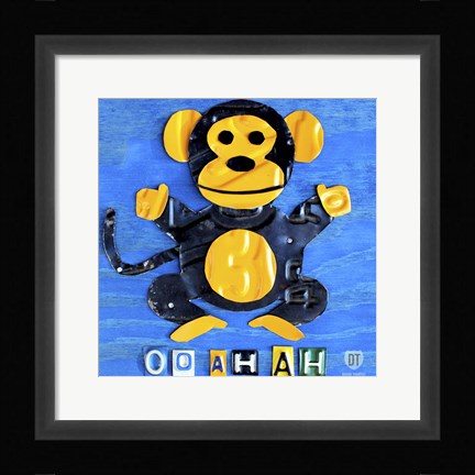 Framed Oo Ah Ah The Monkey Print