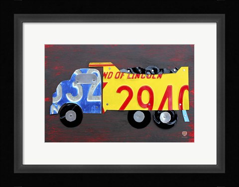 Framed Dump Truck Print