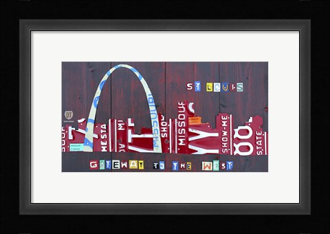 Framed St. Louis Skyline Print