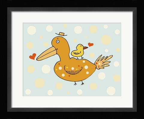 Framed Bird And Baby Print