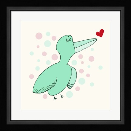 Framed Dreamy Love Bird Print