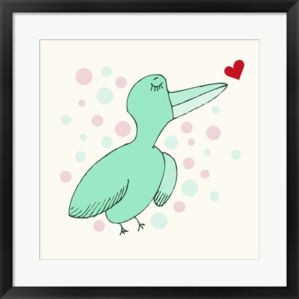 Framed Dreamy Love Bird Print