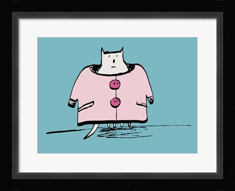 Framed Awkward Cat Print