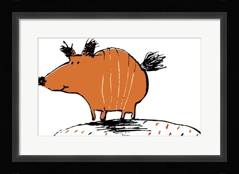 Framed Orange Dog Print