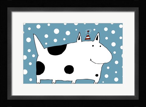 Framed Snow Dog Print