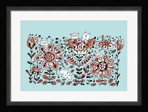 Framed Flower Monsters Print
