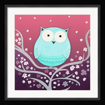 Framed Spring Owl Print