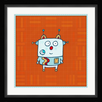 Framed Little Robot Boy Print
