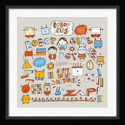 Framed Robot Kids Print