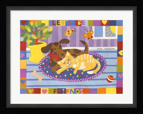 Framed Let's Be Friends Print