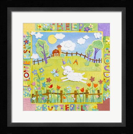 Framed Sheep Print