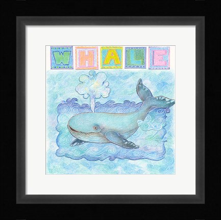 Framed Whale Print
