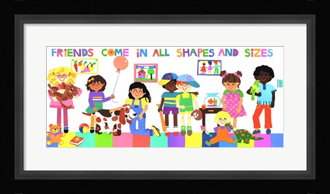 Framed Friends Come In All Shapes And Sizes Print