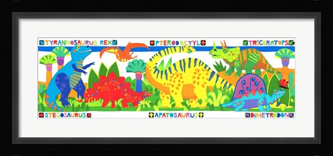 Framed Dinosaurs Print
