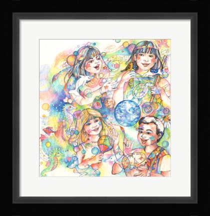 Framed Children &amp; Music Print