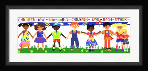 Framed Children Love the World Print
