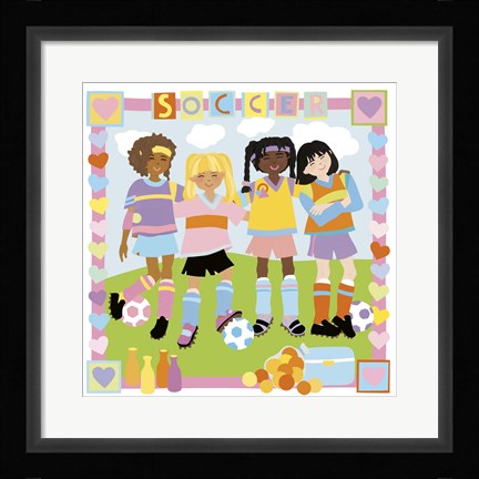 Framed Soccer Print
