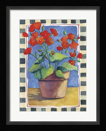 Framed Geraniums Print