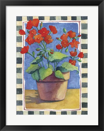 Framed Geraniums Print