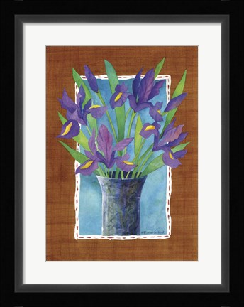 Framed Irises Print