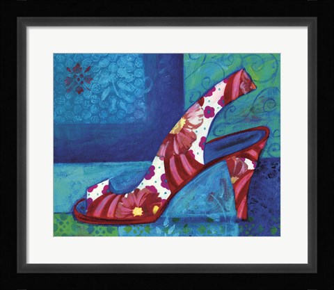 Framed Shoe Flower Print
