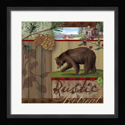 Framed Rustic Retreat I Print